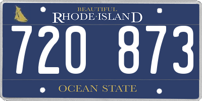 RI license plate 720873