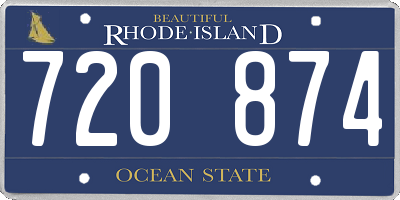 RI license plate 720874