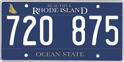 RI license plate 720875