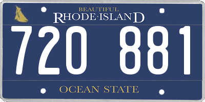 RI license plate 720881