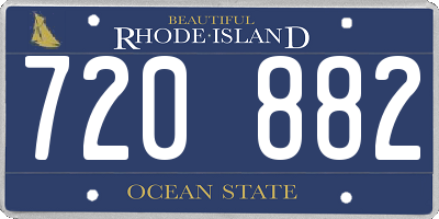 RI license plate 720882