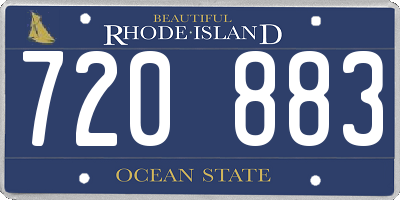 RI license plate 720883