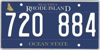 RI license plate 720884