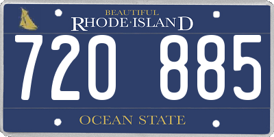 RI license plate 720885
