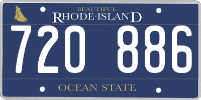 RI license plate 720886