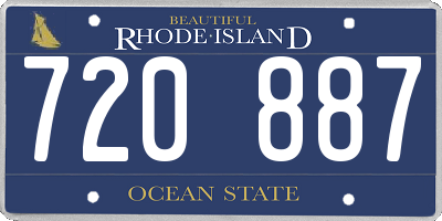 RI license plate 720887
