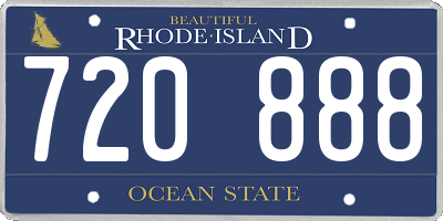 RI license plate 720888