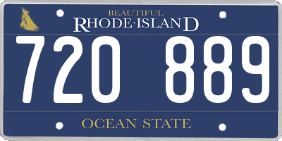 RI license plate 720889