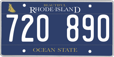 RI license plate 720890