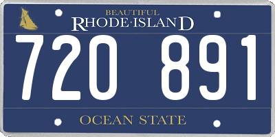 RI license plate 720891