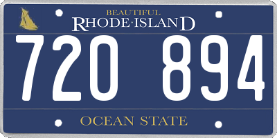 RI license plate 720894