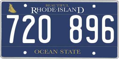 RI license plate 720896