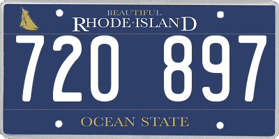 RI license plate 720897