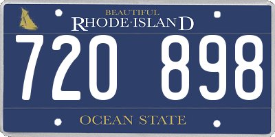 RI license plate 720898