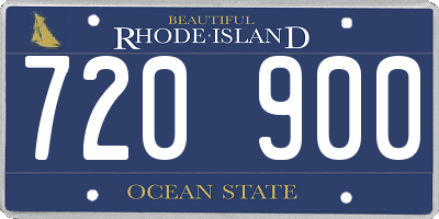 RI license plate 720900
