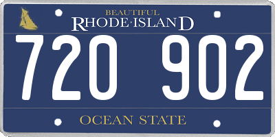 RI license plate 720902