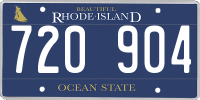 RI license plate 720904