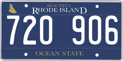 RI license plate 720906