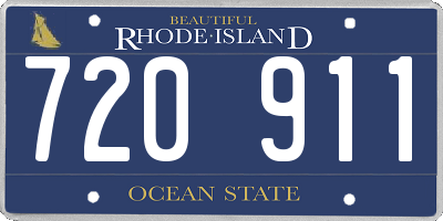 RI license plate 720911