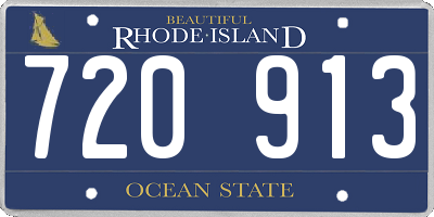 RI license plate 720913