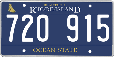 RI license plate 720915