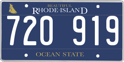 RI license plate 720919