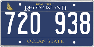 RI license plate 720938