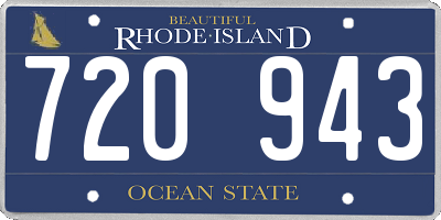 RI license plate 720943