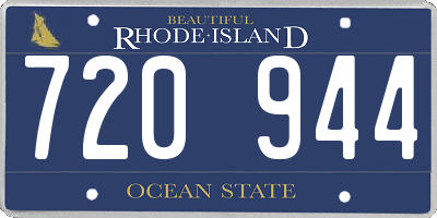 RI license plate 720944