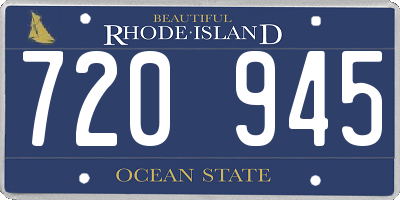 RI license plate 720945