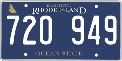 RI license plate 720949
