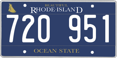 RI license plate 720951