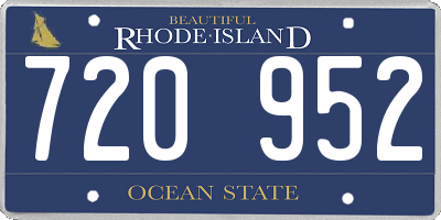 RI license plate 720952