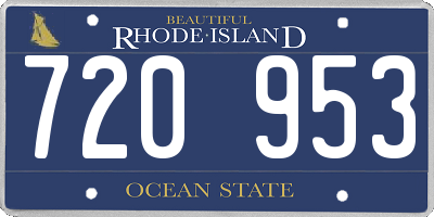 RI license plate 720953