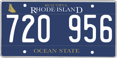 RI license plate 720956