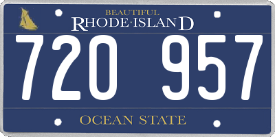 RI license plate 720957