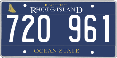 RI license plate 720961