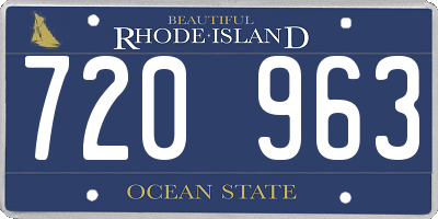 RI license plate 720963