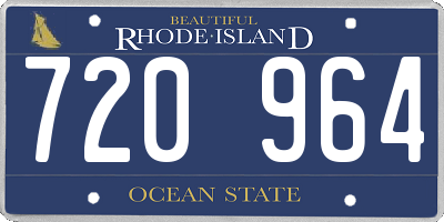 RI license plate 720964