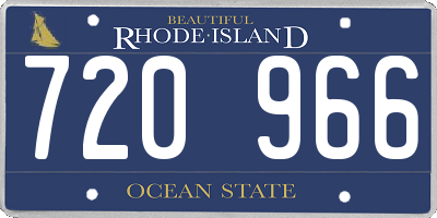 RI license plate 720966