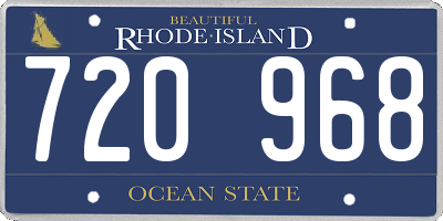 RI license plate 720968