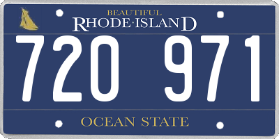 RI license plate 720971