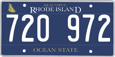 RI license plate 720972