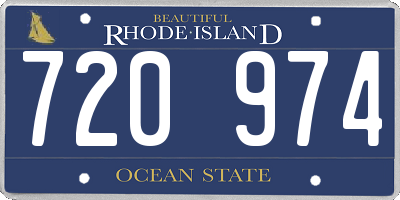 RI license plate 720974