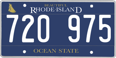 RI license plate 720975