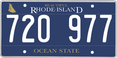 RI license plate 720977