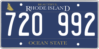 RI license plate 720992