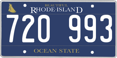 RI license plate 720993