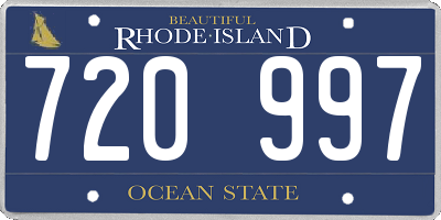 RI license plate 720997