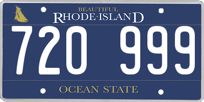 RI license plate 720999